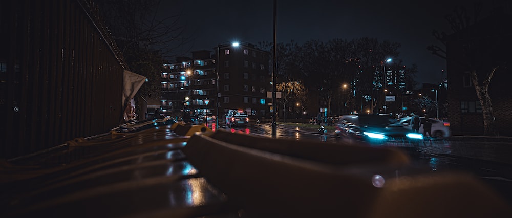 cars on road during night time